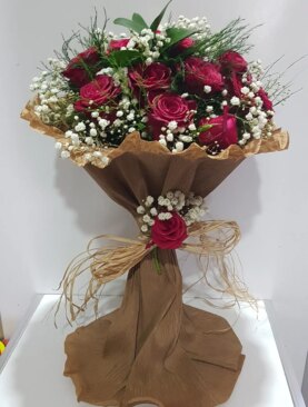 12 kırmızı gül buket