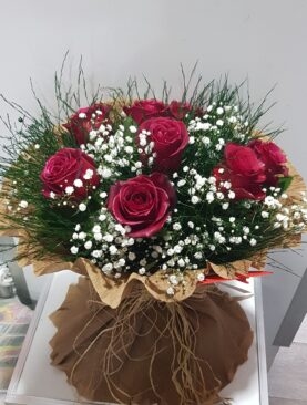 10 kırmızı gül buket