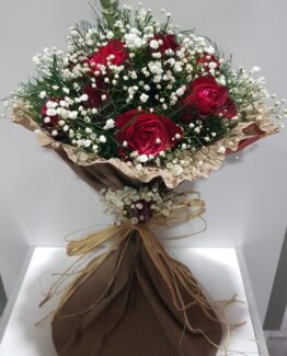 9 kırmızı gül buket