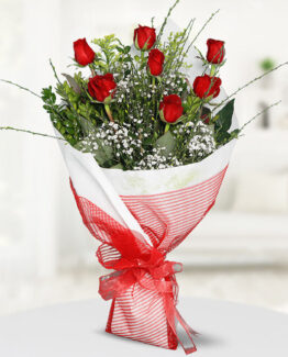 7 kırmızı gül buket
