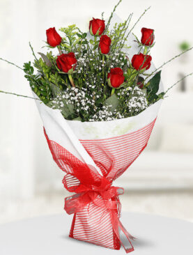 7 kırmızı gül buket
