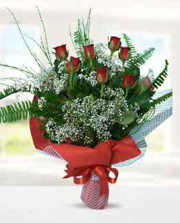 7 kırmızı gül buket