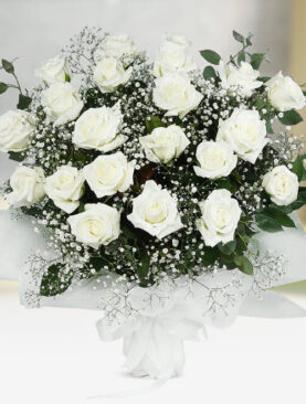 21 beyaz gül buket