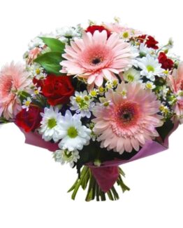 karışık mevsim çiçekleri buket