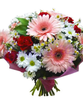 karışık mevsim çiçekleri buket